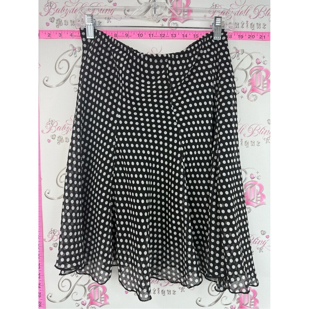 VAMP skirt polkadot dotted Classic Black and White Polka Dot Circle Skirt